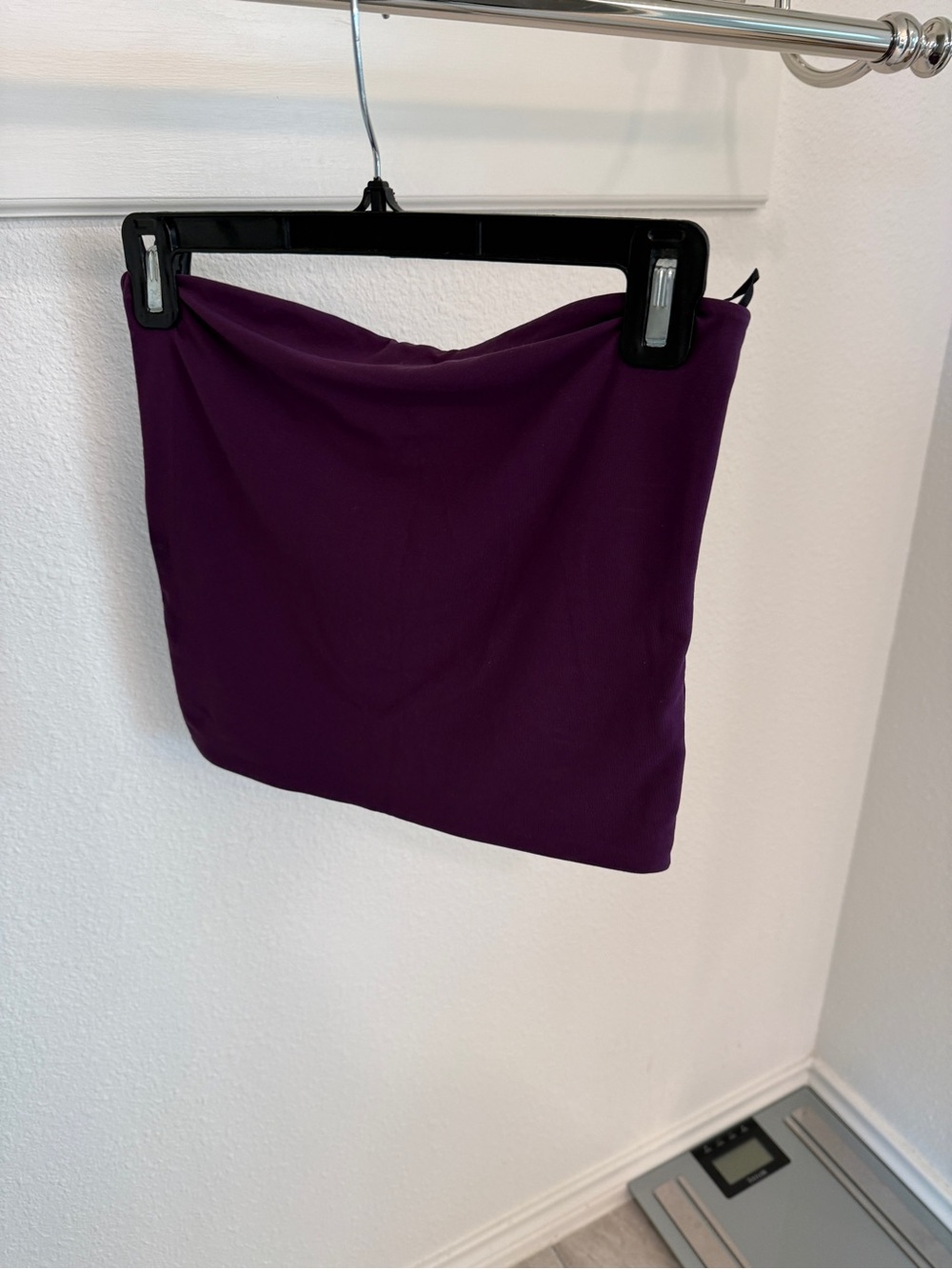 Aritzia Purple Strapless Crop Top